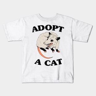 Adopt A Cat - Possum Lovers Kids T-Shirt